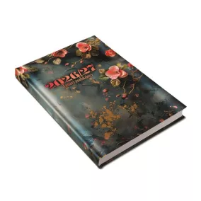   Tanári zsebkönyv, heti, 2026/2027 tanév, REALSYSTEM, virágminta