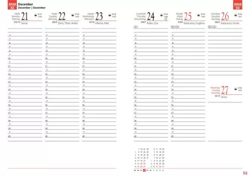 Tanári zsebkönyv, heti, 2026/2027 tanév, REALSYSTEM, virágminta
