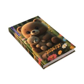 Diák zsebkönyv, heti, 2026/2027 tanév, REALSYSTEM, mackó