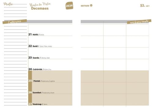 Hallgatói zsebkönyv, heti, 2026/2027 tanév, REALSYSTEM, absztrakt
