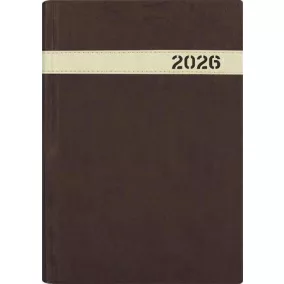   Naptár, tervező, A5, napi, DAYLINER, "The Boss", barna