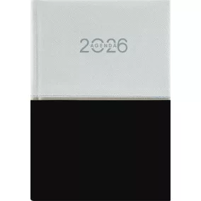   Naptár, tervező, A5, napi, DAYLINER "Contrast", fehér-fekete