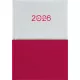 Naptár, tervező, A5, napi, DAYLINER "Contrast", fehér-piros