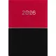 Naptár, tervező, A5, napi, DAYLINER "Contrast", piros-fekete