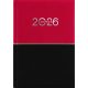Naptár, tervező, B6, heti, DAYLINER "Contrast", piros-fekete
