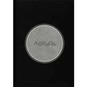   Naptár, tervező, A5, napi, DAYLINER "Central", fekete-szürke