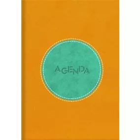   Naptár, tervező, A5, napi, DAYLINER "Central", sárga-türkiz