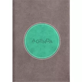   Naptár, tervező, A5, napi, DAYLINER "Central", szürke-türkiz