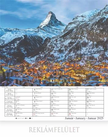 Naptár, fali, CSG "Világjáró"