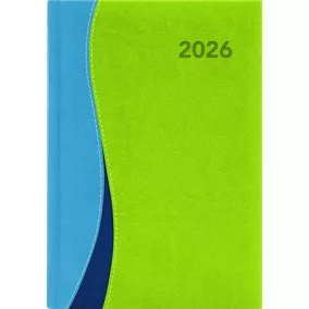   Naptár, tervező, A5, heti, DAYLINER, "Dubai", kék-zöld