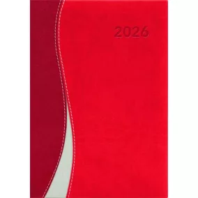   Naptár, tervező, A5, heti, DAYLINER "Dubai", piros-piros