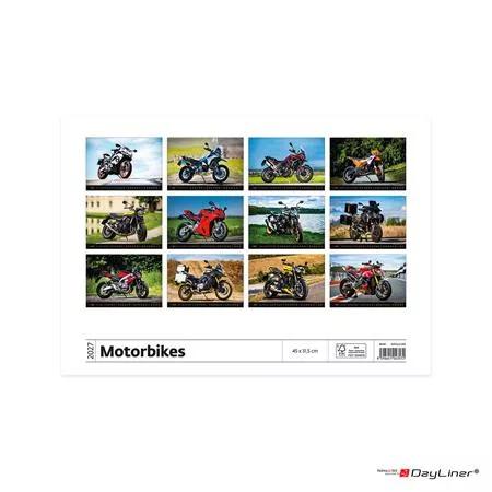 Naptár, fali, DAYLINER, "Motorbikes"