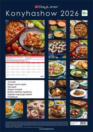 Naptár, fali, DAYLINER, "Konyha Show"