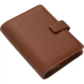   Kalendárium, gyűrűs, betétlapokkal, personal méret, FILOFAX "Camden", mokka