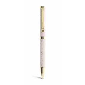   Golyóstoll, 0,8 mm, arany színű klip, rózsaszín tolltest, FILOFAX "Confetti", fekete