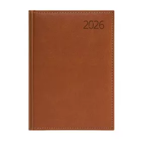   Naptár, tervező, A5, napi, műbőr, TOPTIMER, "Business", barna