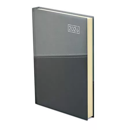 Naptár, tervező, A5, napi, TOPTIMER "Duplex", antracit-szürke