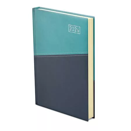 Naptár, tervező, A5, napi, TOPTIMER "Duplex", türkiz-kék