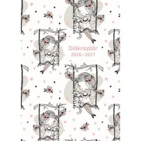   Diáknaptár, 2026/2027 tanév, B6, heti, TOPTIMER "Hintázó kislány"