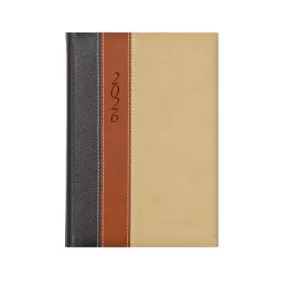   Naptár, tervező, A5, napi, TOPTIMER "Fashion", antracit-barna-bézs