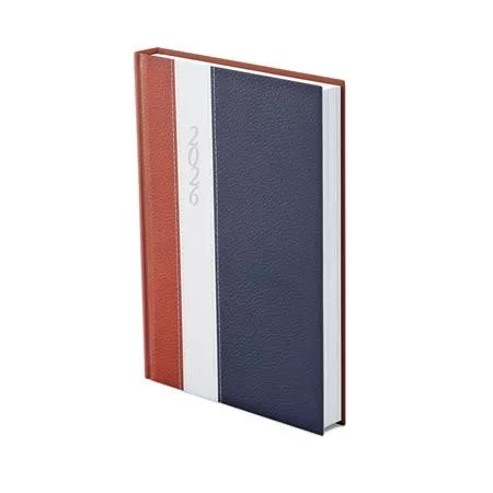 Naptár, tervező, A5, napi, TOPTIMER "Fashion", bordó-fehér-kék