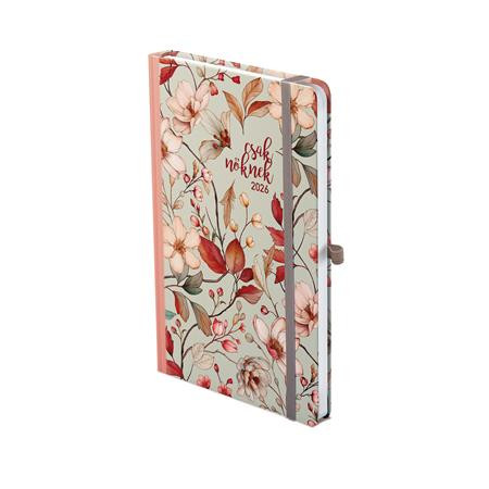 Naptár, tervező, A5, heti, TOPTIMER, "Csak Nőknek", vintage