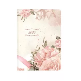  Naptár, tervező, B6, napi, TOPTIMER, "Joy", rózsaszín