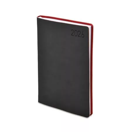 Naptár, tervező, A5, napi, TOPTIMER "Madeira", fekete-bordó