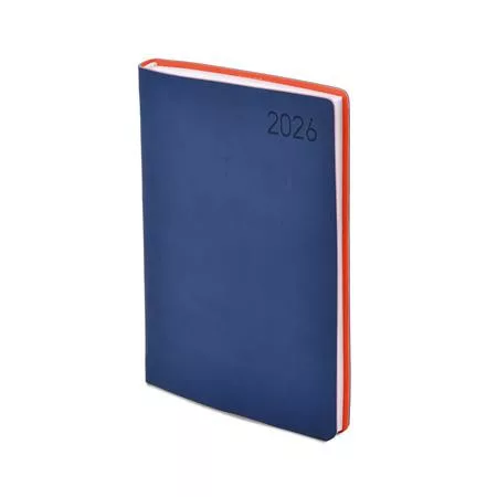 Naptár, tervező, A5, napi, TOPTIMER "Madeira", kék-narancs