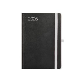   Naptár, tervező, A5, heti, TOPTIMER, "Nero", fekete-szürke