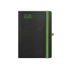 Naptár, tervező, A5, heti, TOPTIMER, "Nero", fekete-zöld