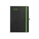 Naptár, tervező, A5, heti, TOPTIMER, "Nero", fekete-zöld