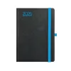 Naptár, tervező, A5, napi, TOPTIMER, "Nero", fekete-kék