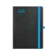Naptár, tervező, A5, napi, TOPTIMER, "Nero", fekete-kék