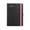 Naptár, tervező, A5, napi, TOPTIMER, "Nero", fekete-pink