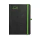 Naptár, tervező, A5, napi, TOPTIMER, "Nero", fekete-zöld