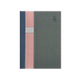   Naptár, tervező, B6, heti, TOPTIMER "Vario", kék-rózsa-szürke