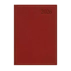   Naptár, tervező, B5, napi, TOPTIMER "Traditional", bordó