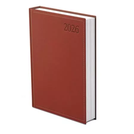 Naptár, tervező, B5, napi, TOPTIMER "Traditional", bordó