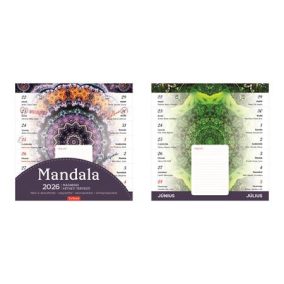 Naptár, fali, mágneses, kétheti, TOPTIMER, mandala