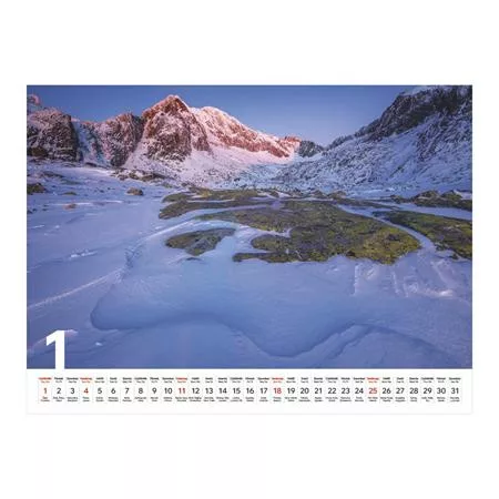 Naptár, fali, TOPTIMER, "Hegyek"