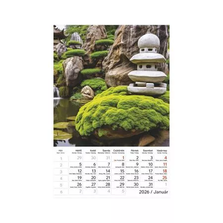 Naptár, fali, TOPTIMER "Kertek"