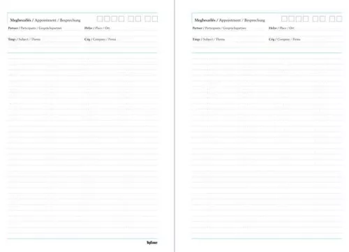 Tárgyalási napló, B5, TOPTIMER, "Traditional", zöld