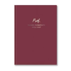   Tanári zsebkönyv, 2026/2027 tanév, A5, heti, TOPTIMER, málna