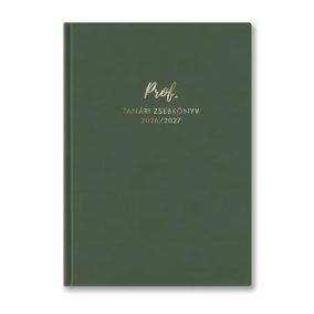   Tanári zsebkönyv, 2026/2027 tanév, A5, heti, TOPTIMER, sötét olívazöld