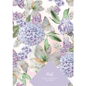   Tanári zsebkönyv, 2026/2027 tanév, A5, heti, TOPTIMER, "Hortenzia"