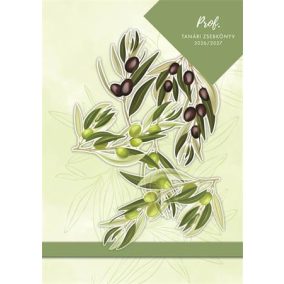   Tanári zsebkönyv, 2026/2027 tanév, A5, heti, TOPTIMER, "Olíva"