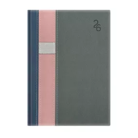   Naptár, tervező, A5, napi, TOPTIMER "Vario", kék-rózsaszín-szürke