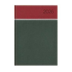   Naptár, tervező, B5, heti, TOPTIMER, "Young", bordó-fehér-zöld