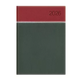   Naptár, tervező, A5, napi, TOPTIMER, "Young", bordó-fehér-zöld